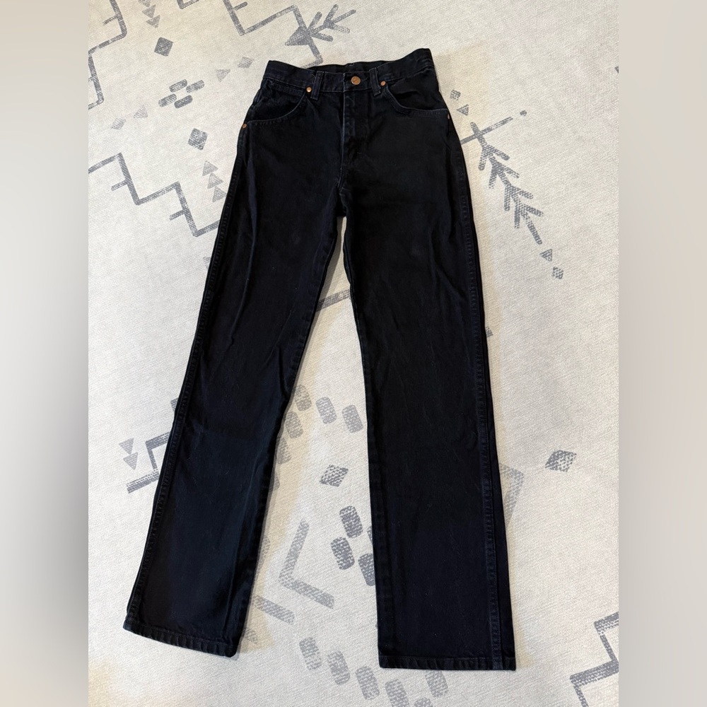 Wrangler Black Kids Straight-Leg Jeans